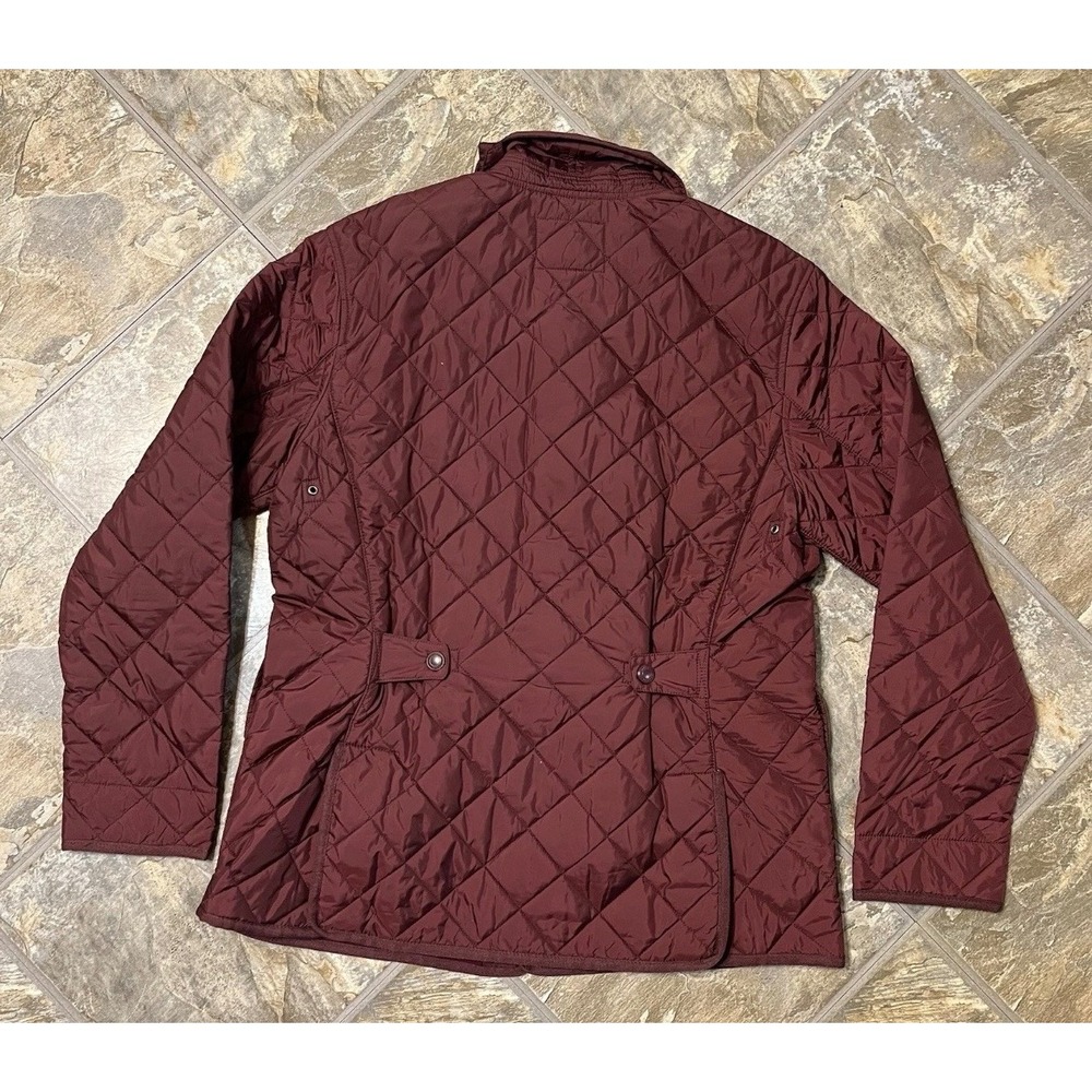 UNTUCKit Quilted Barn Jacket Mens Medium Burgundy Diamond Field Coat - Picture 7 of 10